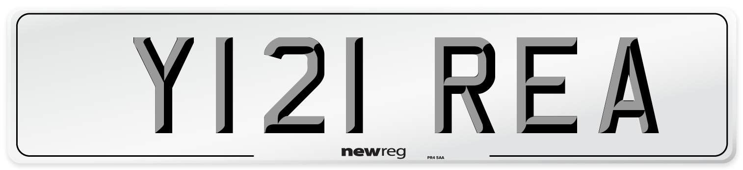 Y121 REA Number Plate from New Reg
